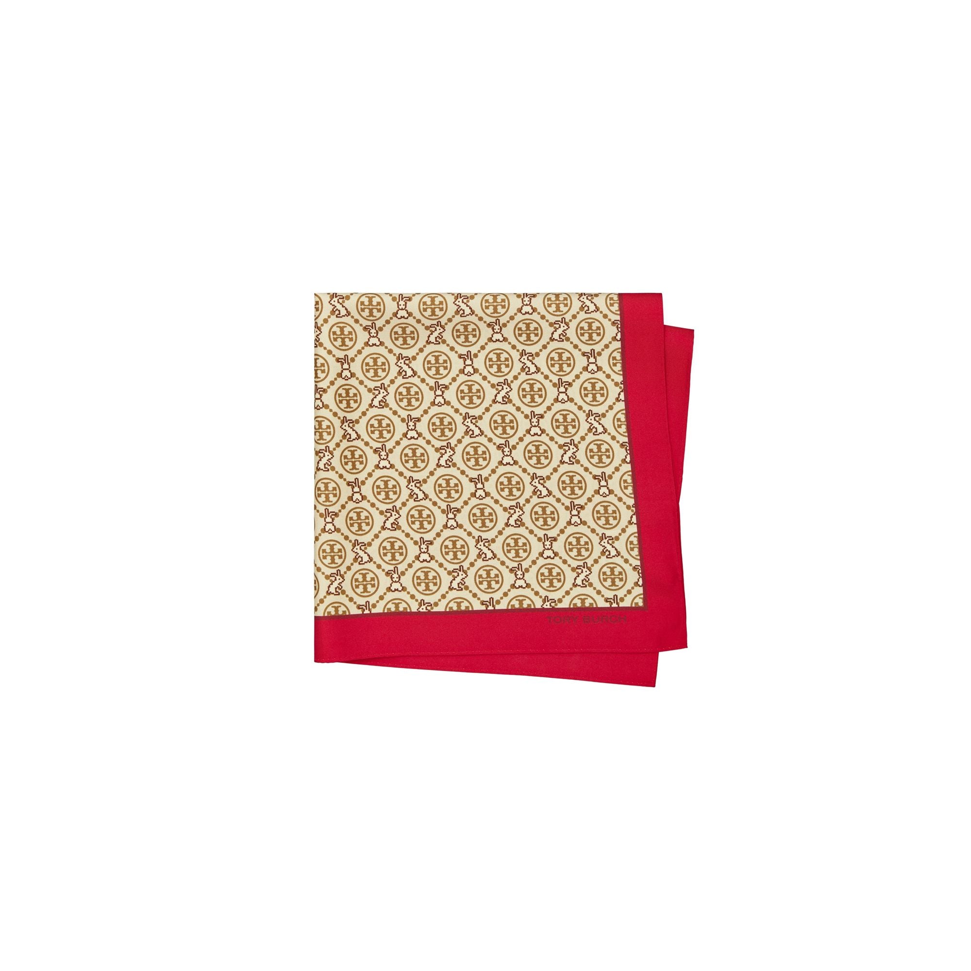 Women T Monogram Reva The Rabbit Neckerchief - Rambutan
