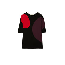 Women Colorblock Knit Top - Black