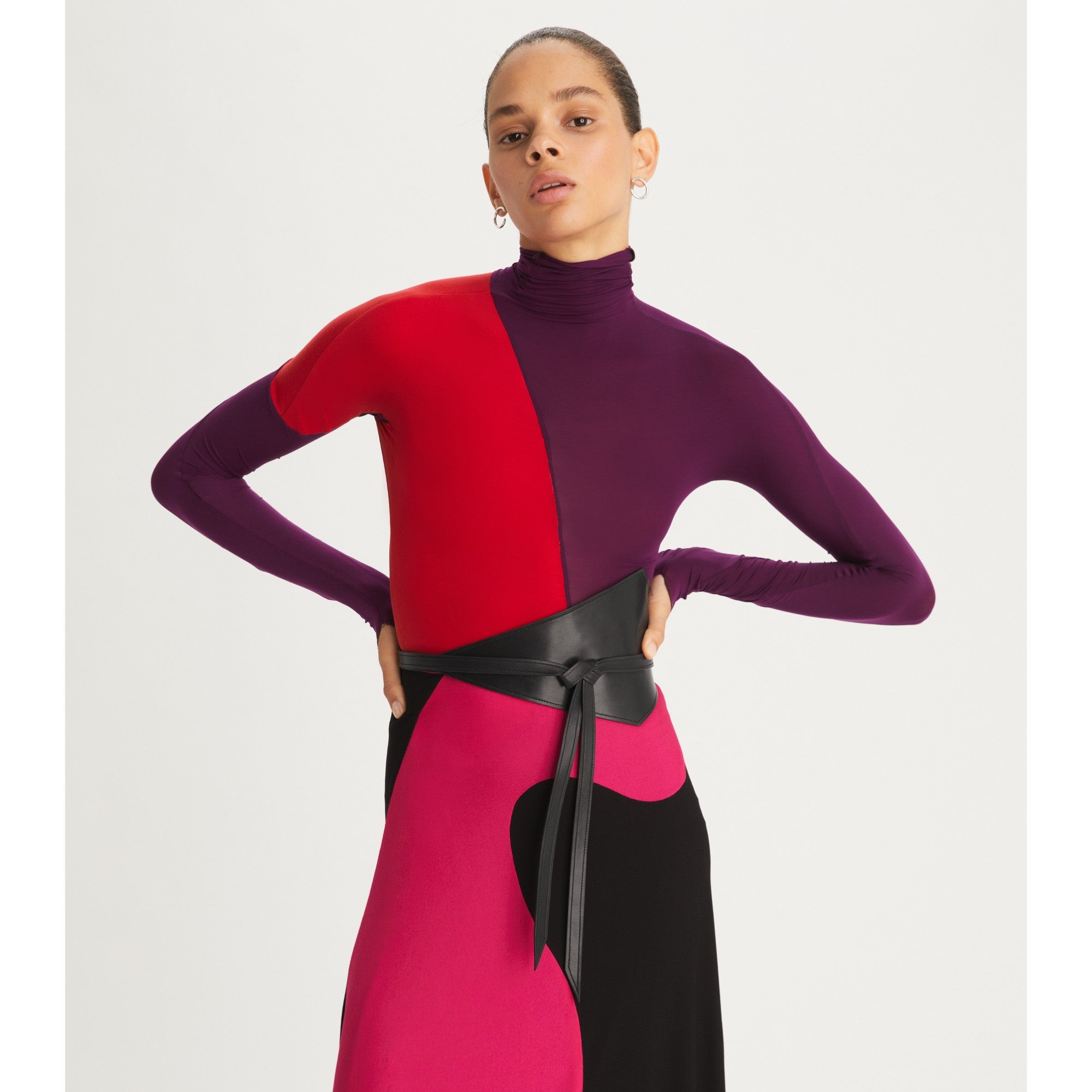 Women Diamond Belt - Black