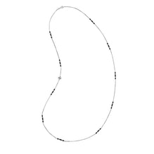 Women Long Kira Enamel Necklace - Black Multi