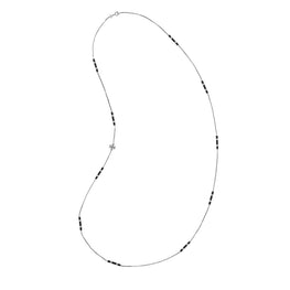 Women Long Kira Enamel Necklace - Black Multi