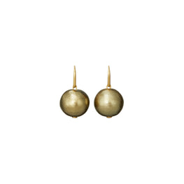 Women Pearl Drop Earring - Rolled Gold/Green Gold