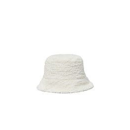 Women Boucle Short Brim Bucket Hat - Cream