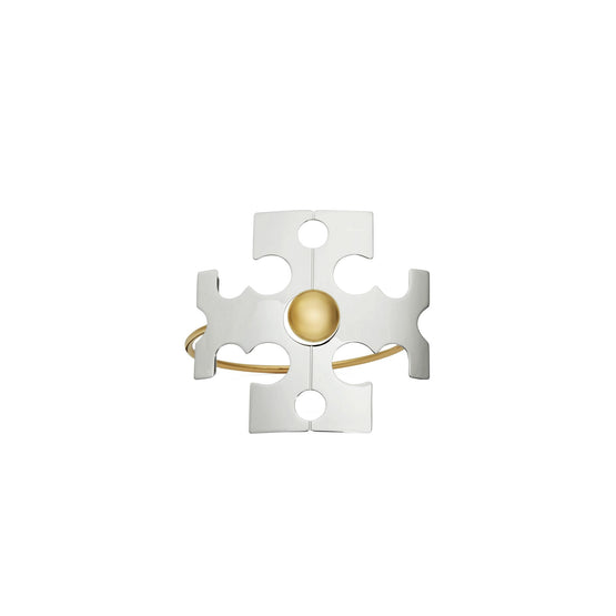 Women Logo Cuff - Light Brass/Pewter