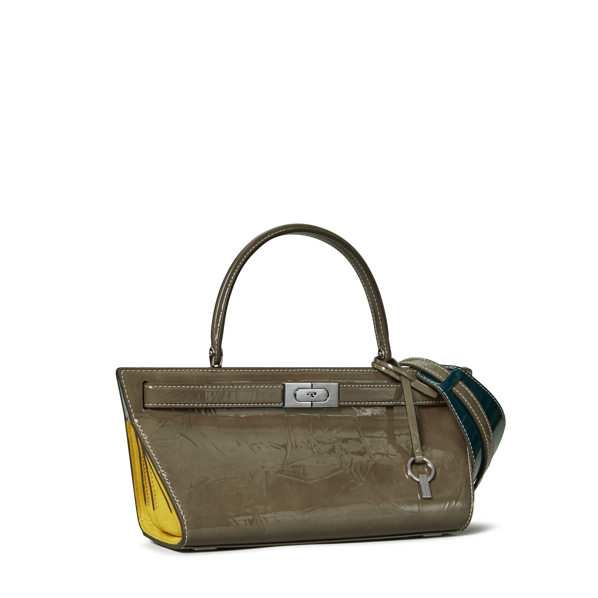 Women Lee Radziwill Patent Cat Eye Bag - Smoke Gray