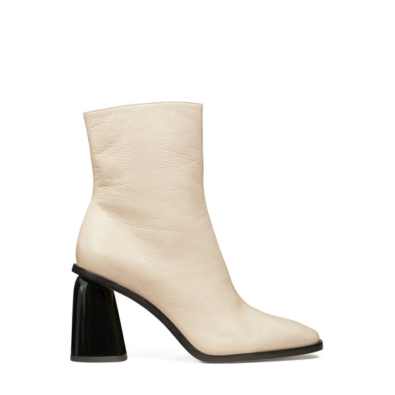 Women Sculpted Heel Ankle Boot 98Mm - New Cream