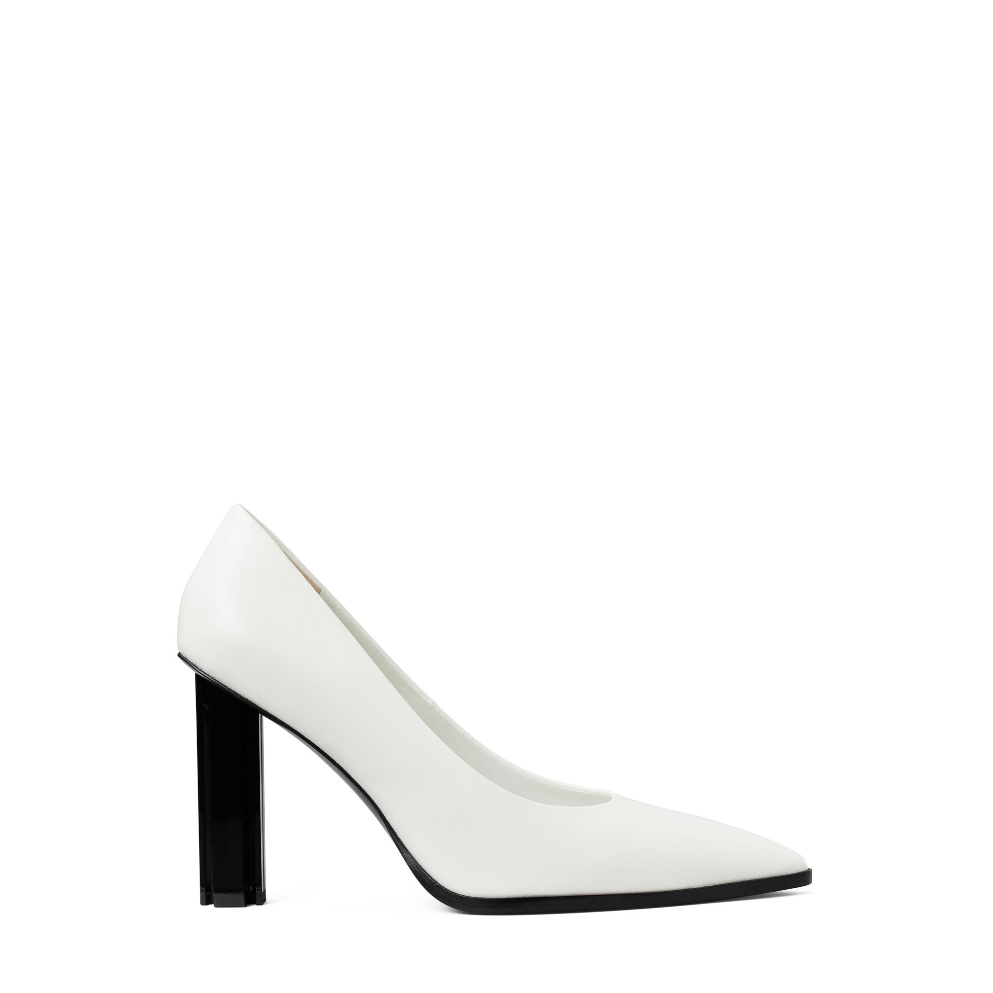 Women T Stamp Pump 100Mm - Gardenia / Perfect Black