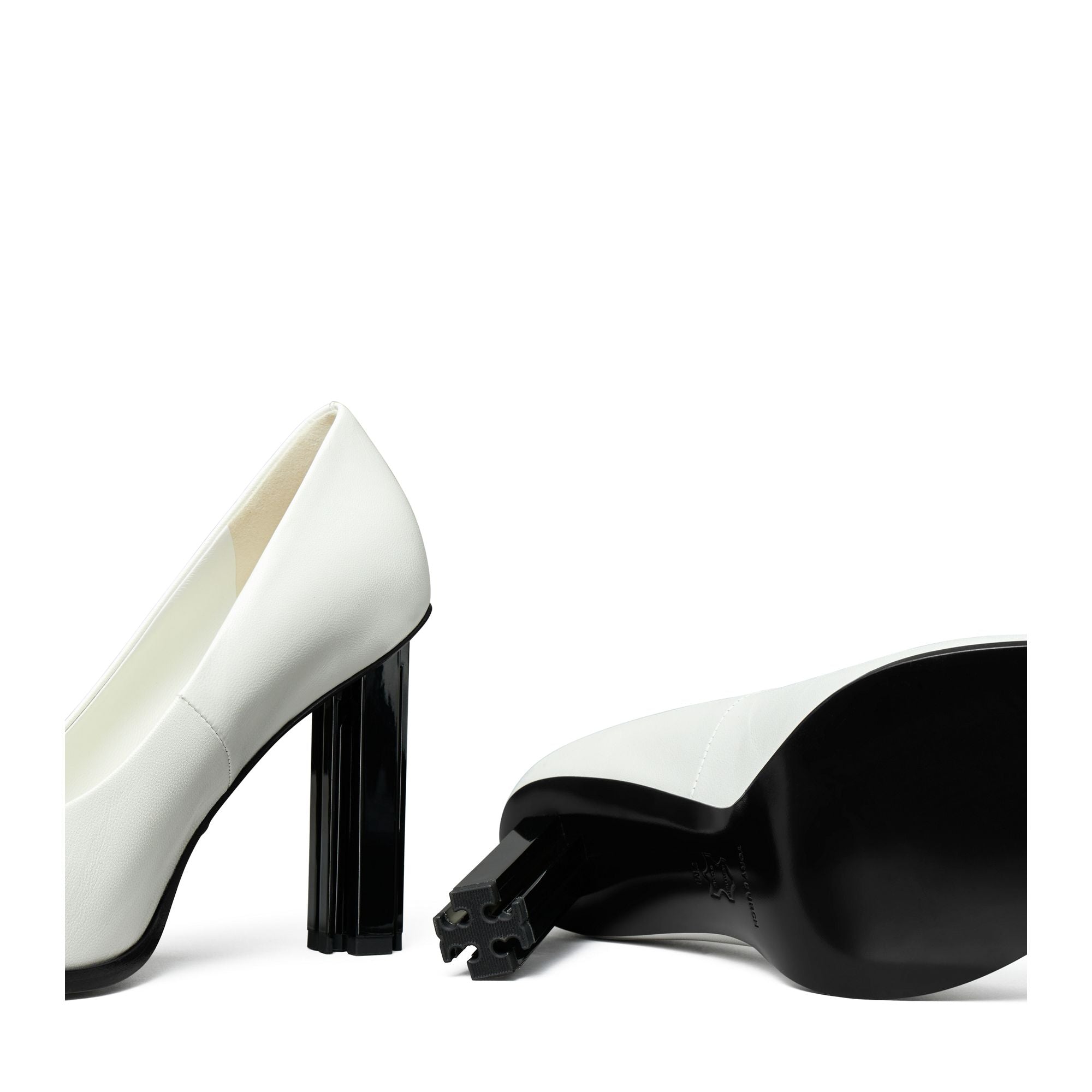 Women T Stamp Pump 100Mm - Gardenia / Perfect Black