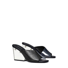 Women Asymmetrical Heeled Mule Sandal 80Mm - Perfect Black