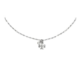 Women Thin Roxanne Pendant Necklace - Tory Silver / Cream