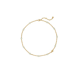 Women Thin Roxanne Chain Necklace - Tory Gold / Cream