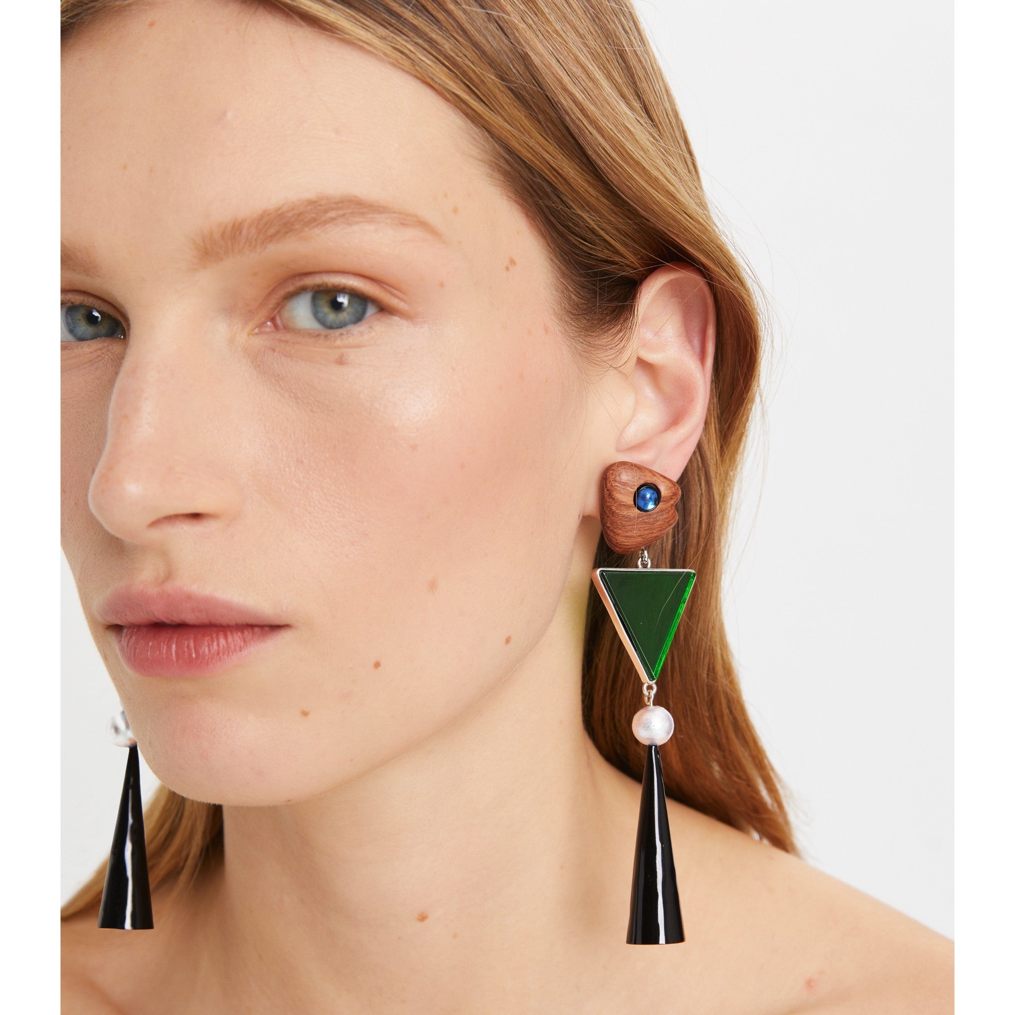 Women Geo Fish Earring - Tory Silver/Multi