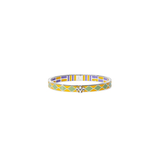 Women Kira Enamel 7Mm Bracelet - Tory Silver / Freesia / Foliage