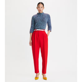Women Double-Faced Wool Pant - Radiant Red