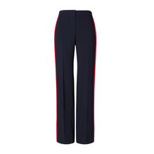 Women Wool Scuba Track Pant - Dark Navy / Radiant Red