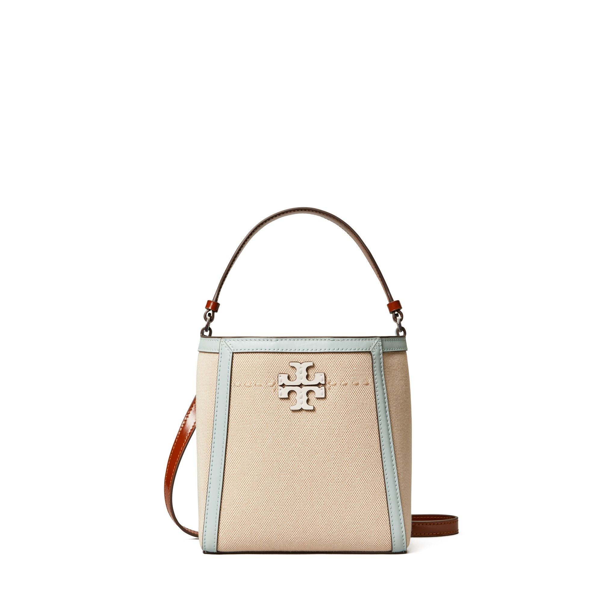 Women Mcgraw Canvas Small Bucket Bag - Natural / Sea Bubble