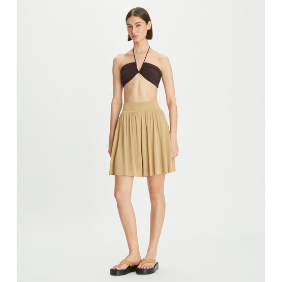 Women Viscose Knit Short - Wheat