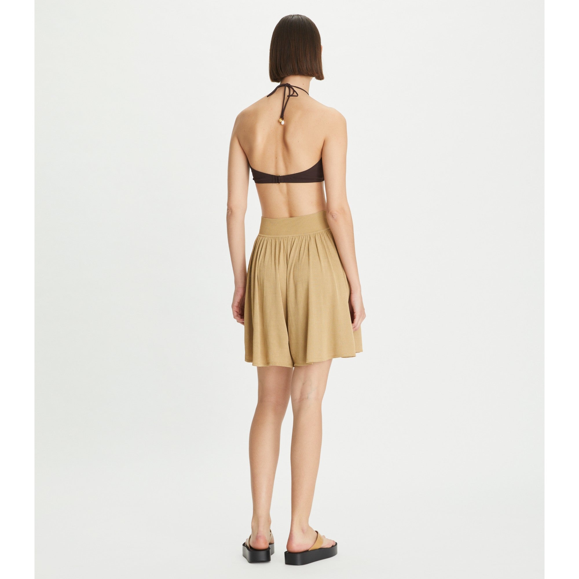 Women Viscose Knit Short - Wheat