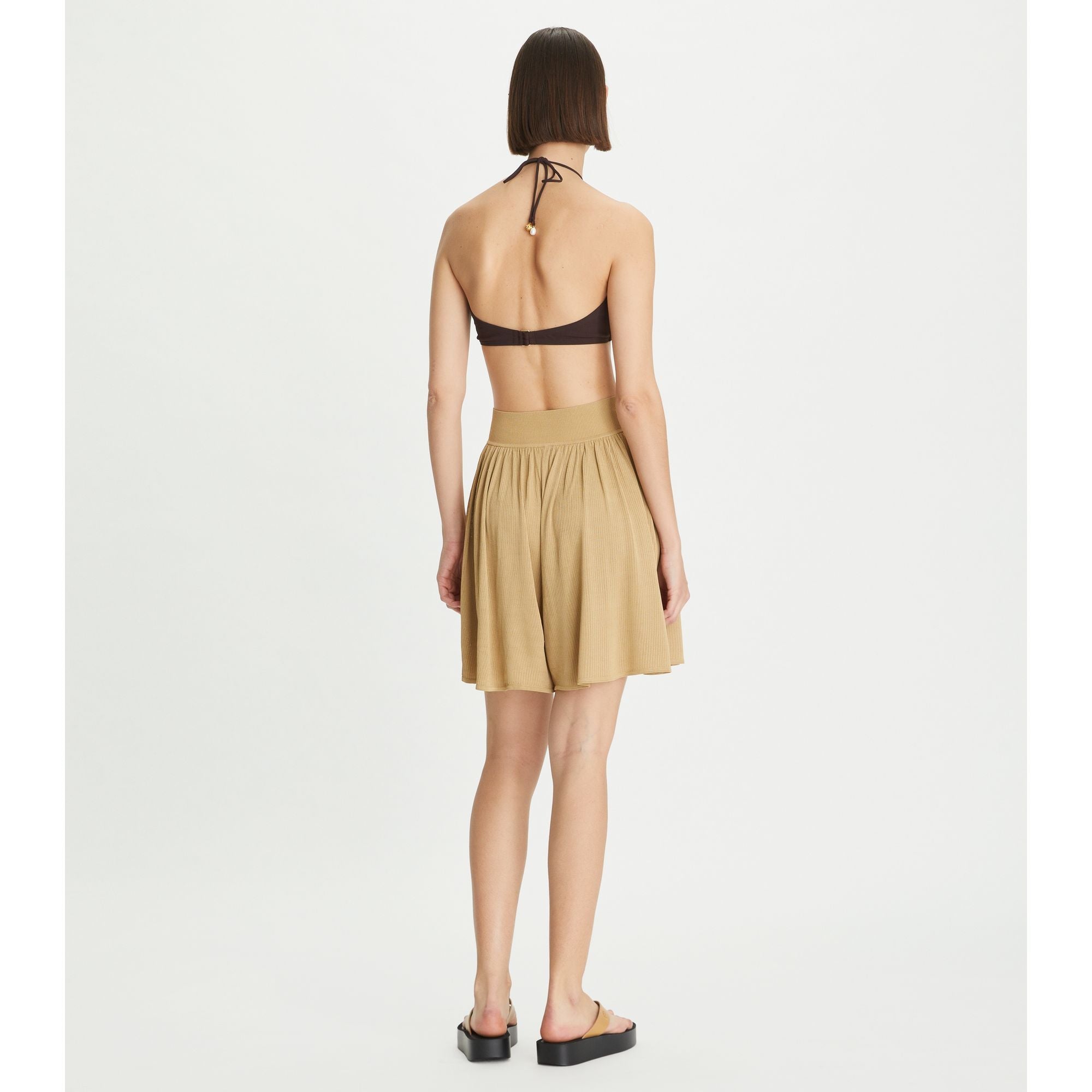 Women Viscose Knit Short - Wheat