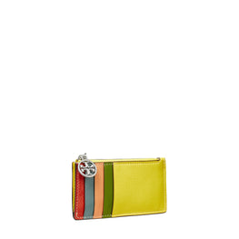 Women Miller Color-Block Top-Zip Card Case - Calendula