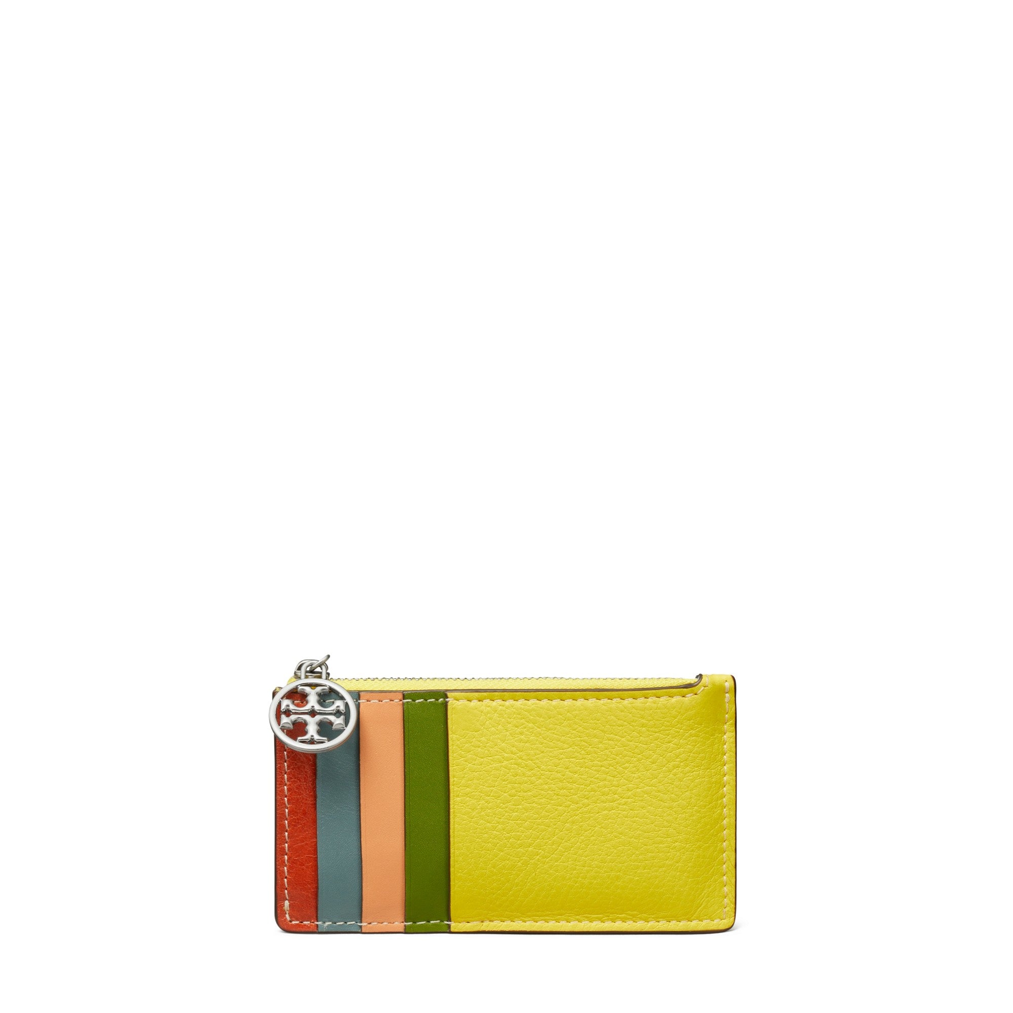 Women Miller Color-Block Top-Zip Card Case - Calendula