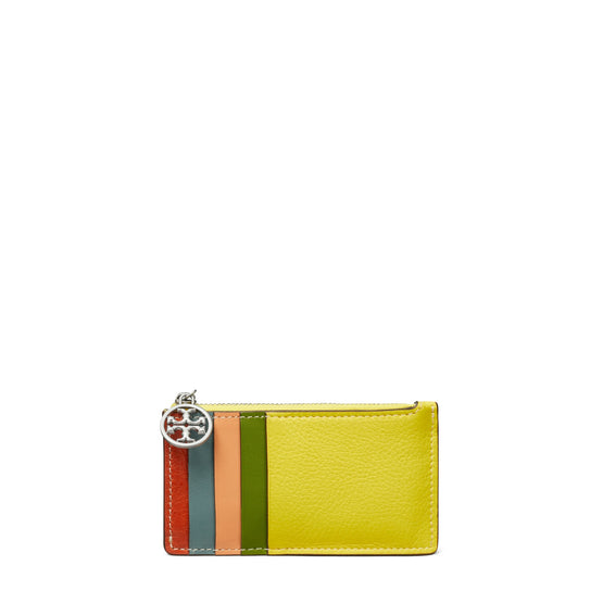 Women Miller Color-Block Top-Zip Card Case - Calendula