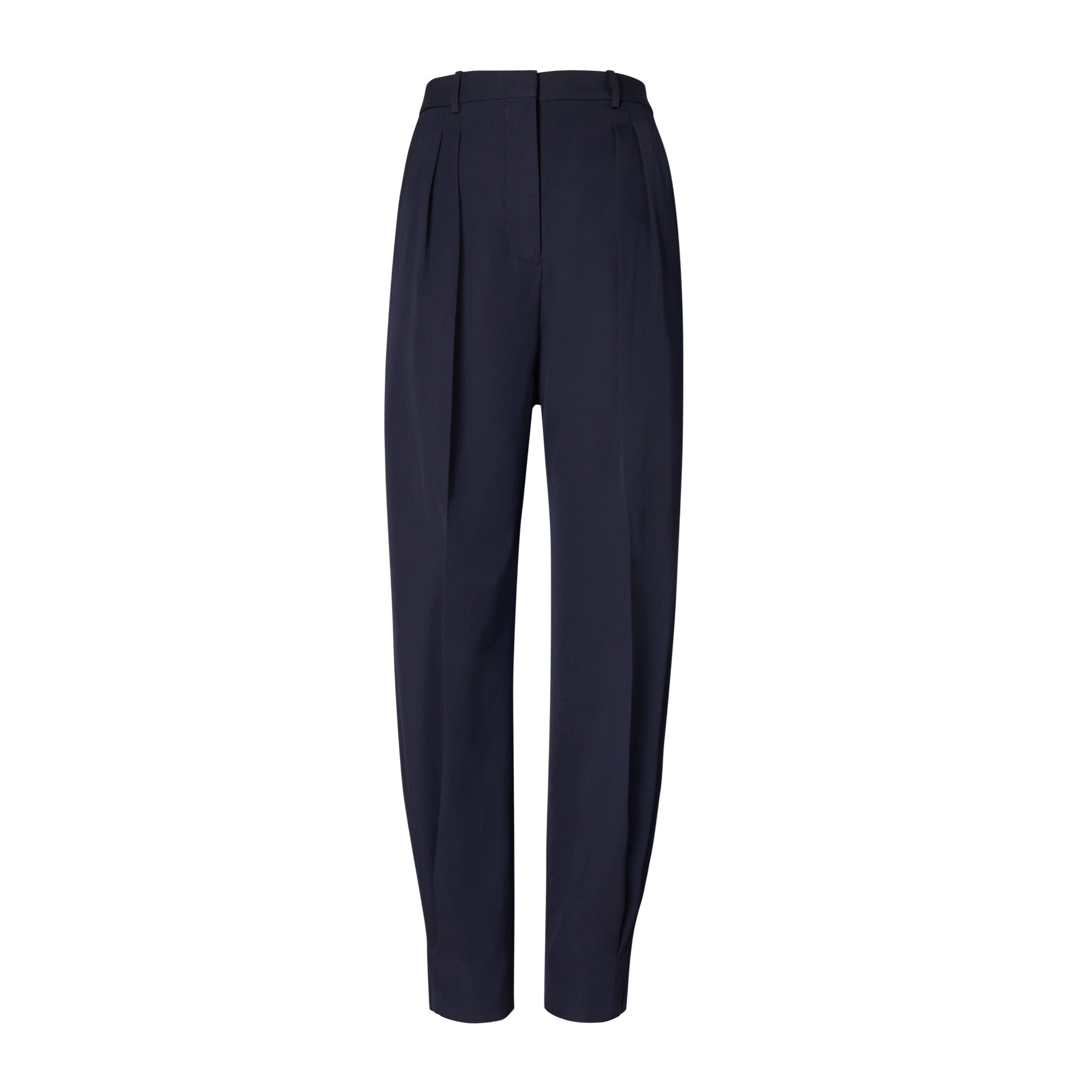 Women Wool Twill Pant - Medium Navy