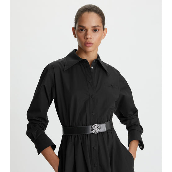 Women 1.5" Miller Crystal Embellished Spazzolato Belt - Black / Gunmetal