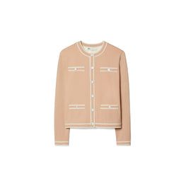 Women Kendra Cardigan - Rose Silk / French Cream