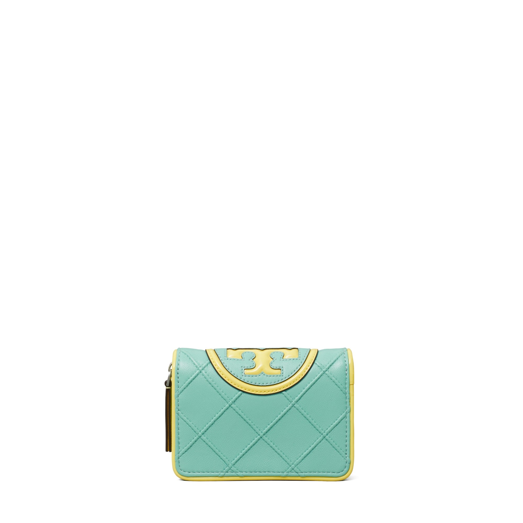 Women Fleming Soft Patent Border Bi-Fold Wallet - Thermal Spring