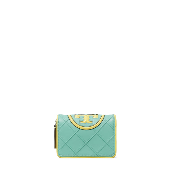 Women Fleming Soft Patent Border Bi-Fold Wallet - Thermal Spring