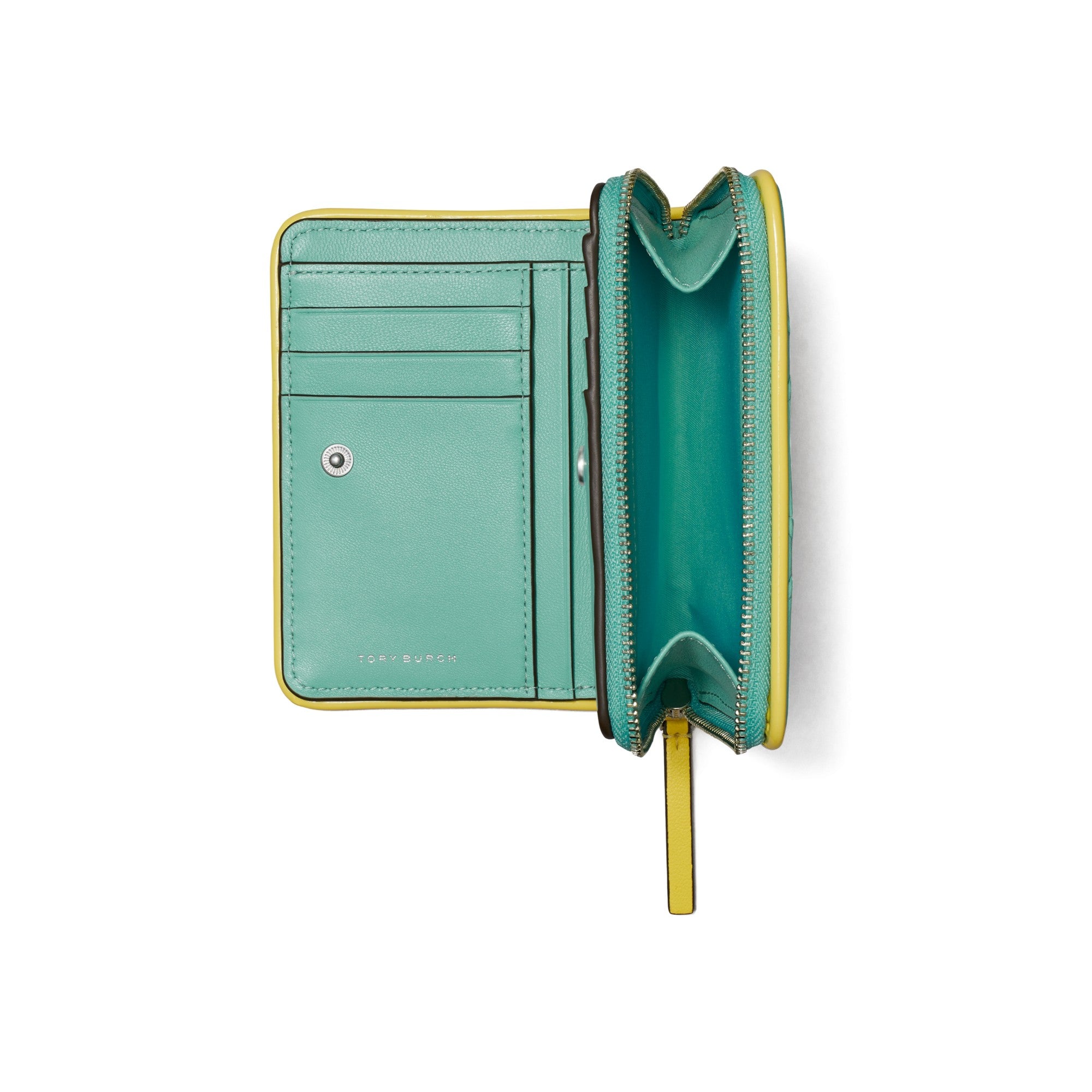 Women Fleming Soft Patent Border Bi-Fold Wallet - Thermal Spring