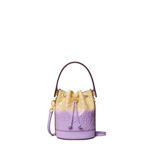 Women T Monogram Dip Dye Mini Bucket Bag - Lavender Cloud Multi