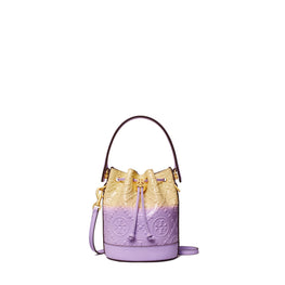 Women T Monogram Dip Dye Mini Bucket Bag - Lavender Cloud Multi
