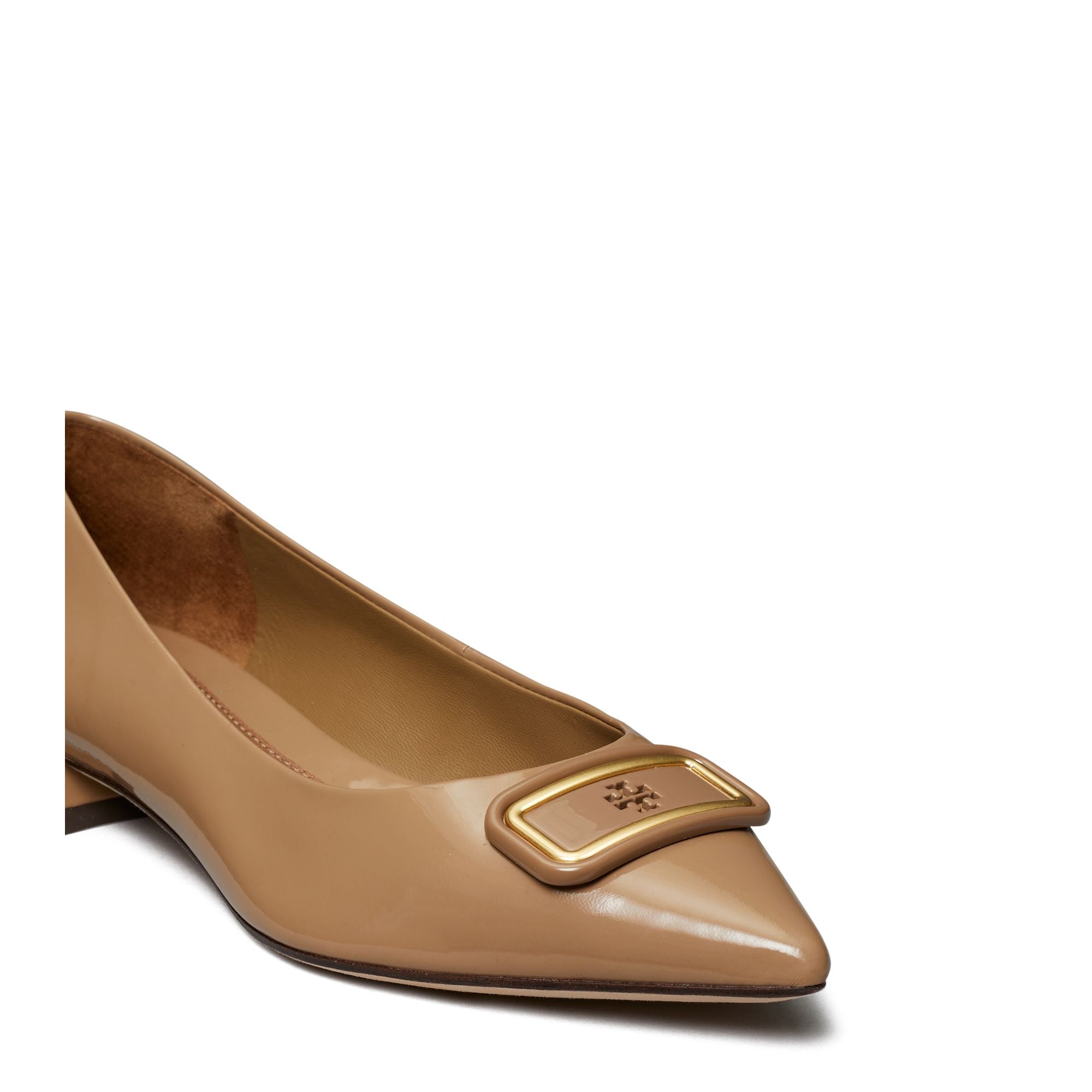 Women Georgia Pointed Toe Flat C-Width - Almond Flour