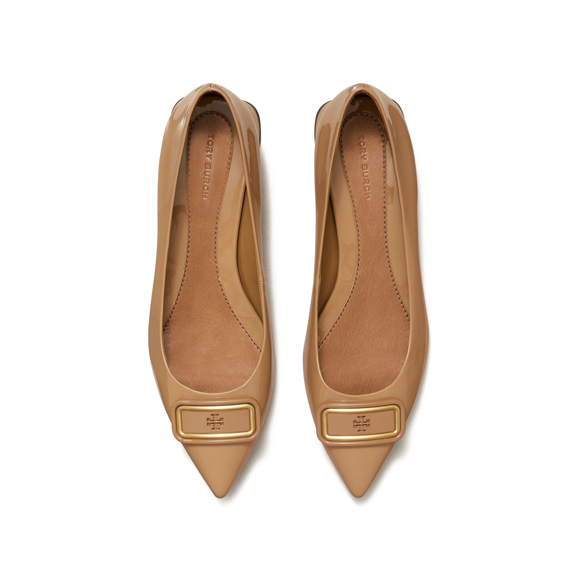 Women Georgia Pointed Toe Flat C-Width - Almond Flour