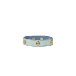 Women Miller Leather Bracelet - Tory Gold / Sea Bubble