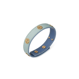 Women Miller Leather Bracelet - Tory Gold / Sea Bubble