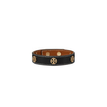 Women Miller Leather Bracelet - Tory Gold / Black
