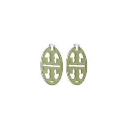 Women Miller Resin Hoop Earring - Tory Silver / Green