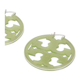 Women Miller Resin Hoop Earring - Tory Silver / Green