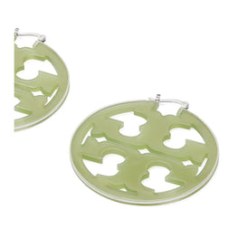 Women Miller Resin Hoop Earring - Tory Silver / Green