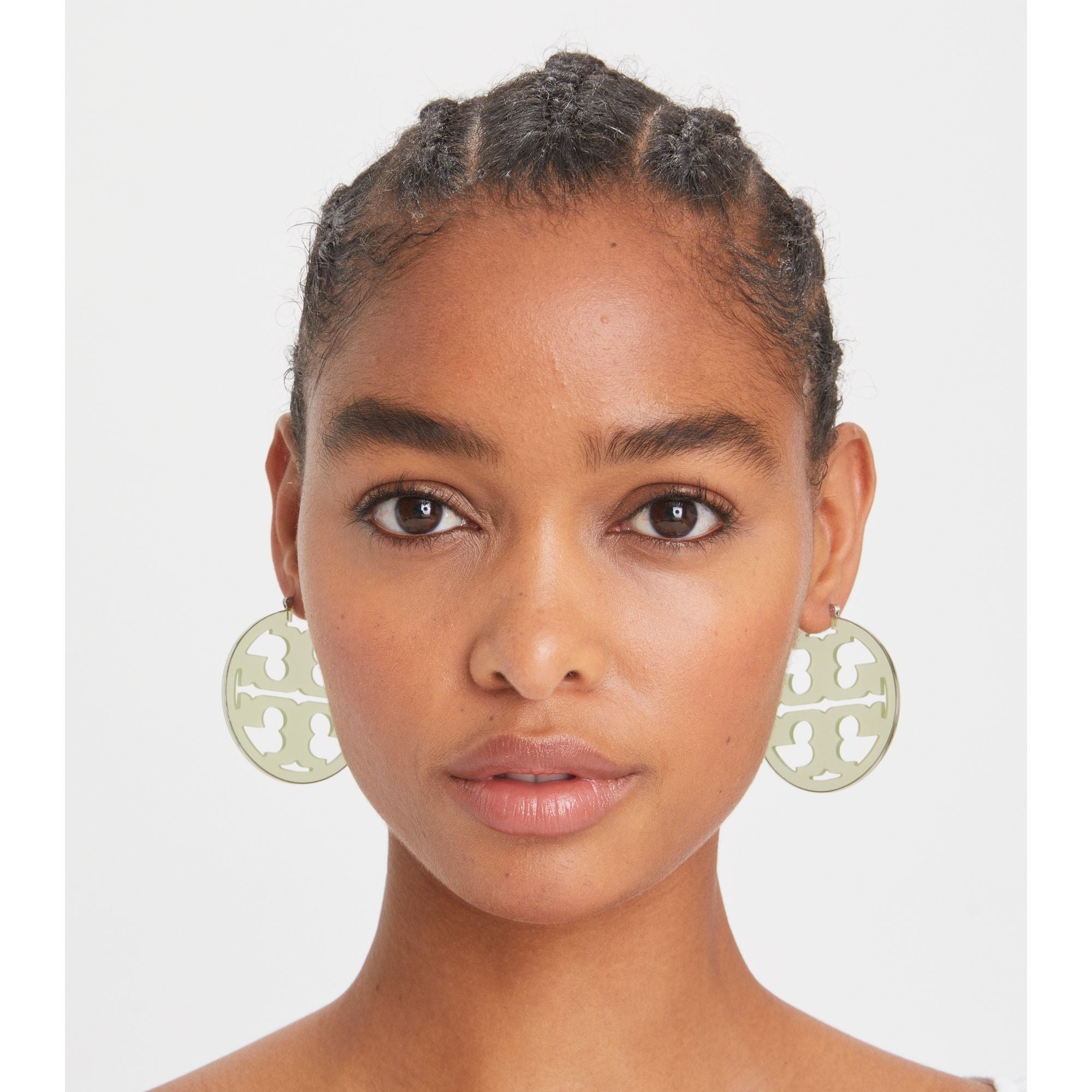 Women Miller Resin Hoop Earring - Tory Silver / Green