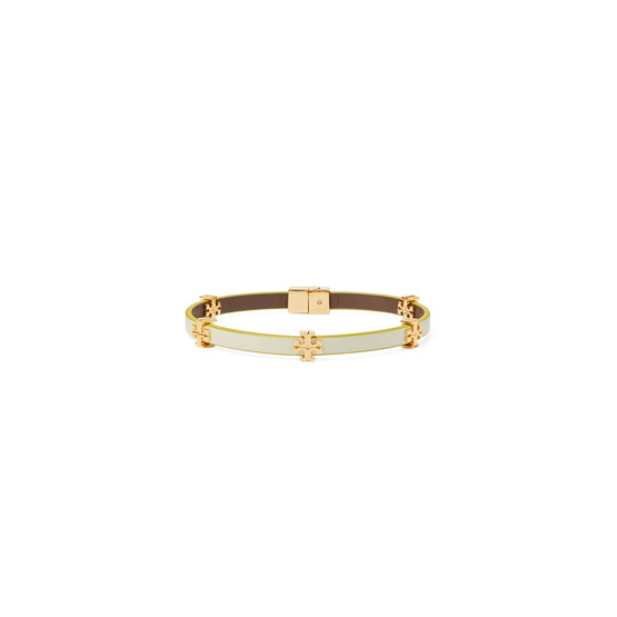 Women Eleanor Leather Bracelet - Tory Gold / New Ivory