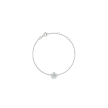 Women Kira Enamel Flower Bracelet - Tory Silver / Light Blue