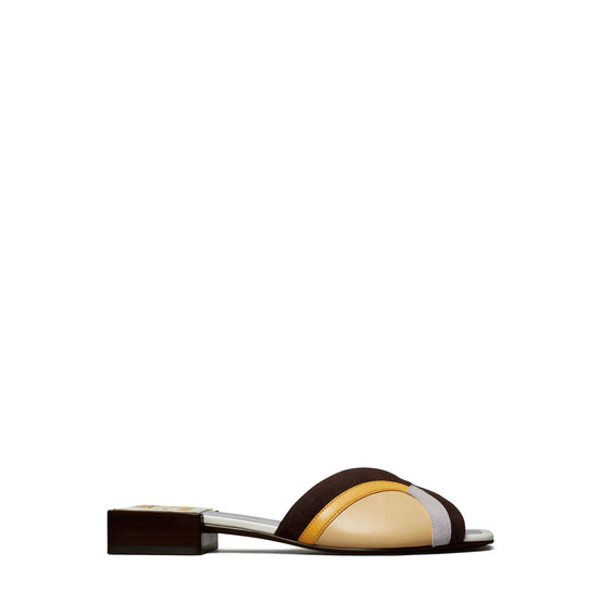 Women Marquetry Slide Sandal 25Mm - Coco / Peachy / Spring Lavender