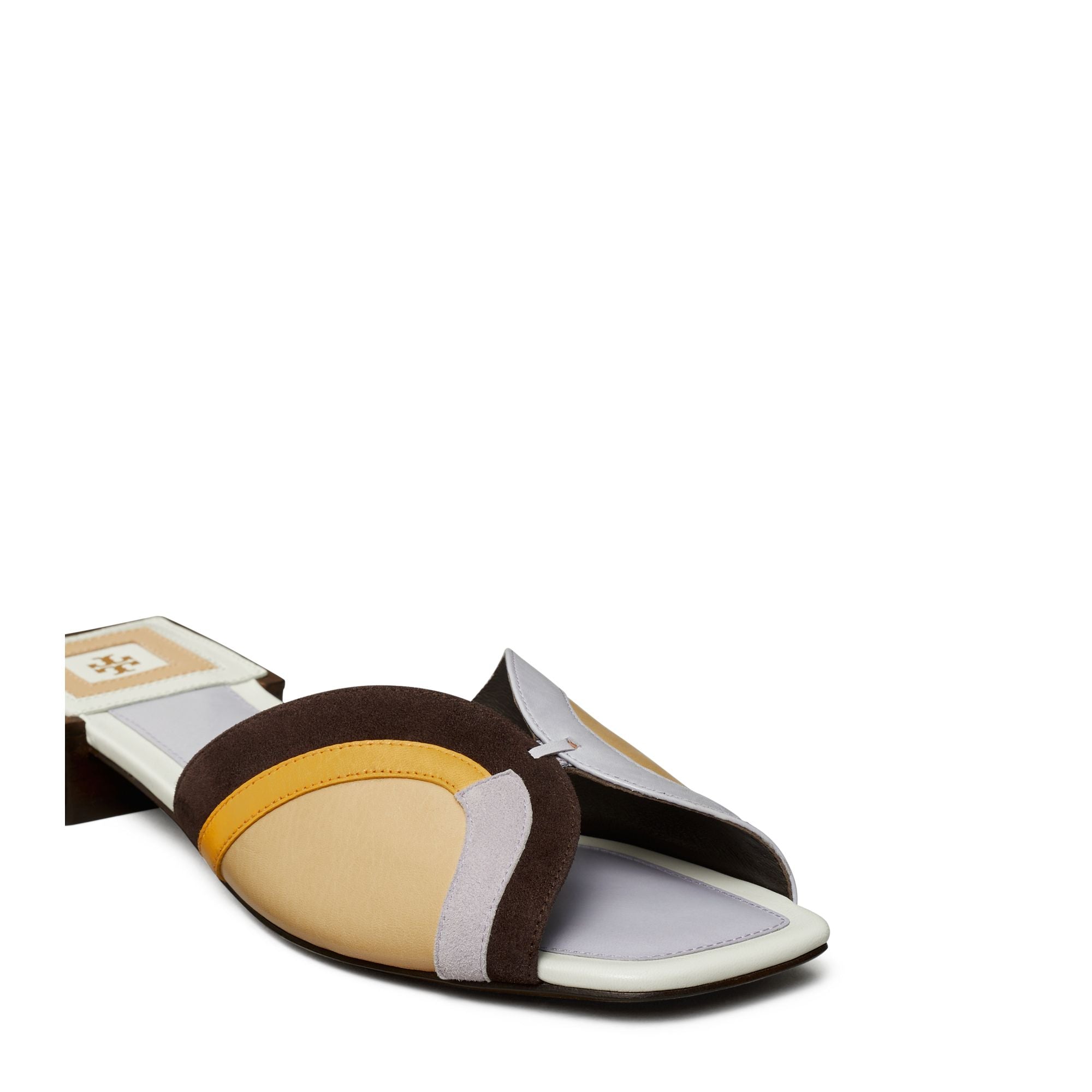 Women Marquetry Slide Sandal 25Mm - Coco / Peachy / Spring Lavender