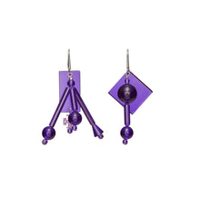 Women Beaded Tassel Earring - Tory Silver / Purple