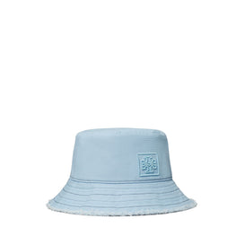 Women Fringe Bucket Hat - Cool Dusty Blue
