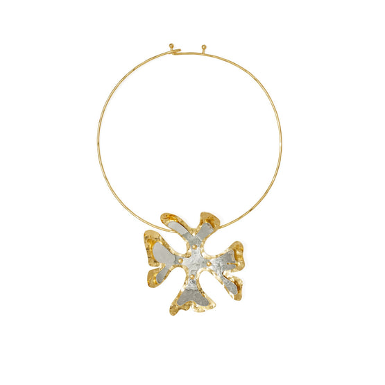 Women Roxanne Collar - Rolled Light Brass / Antique Tory Silver